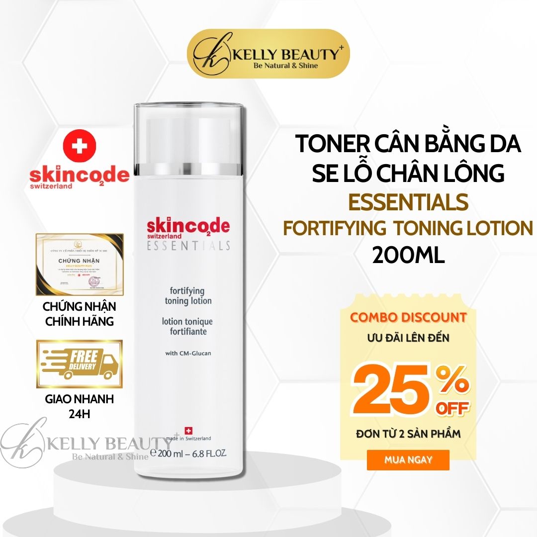 Toner Cân Bằng Da Se Lỗ Chân Lông Skincode Essentials Fortifying Toning Lotion | Kelly Beauty