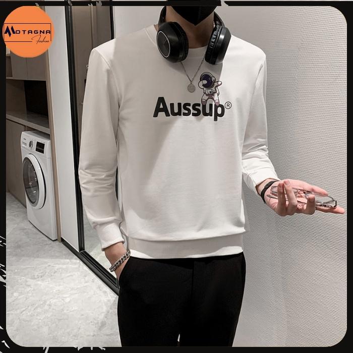Áo nỉ sweater mịn đẹp, Áo nỉ tay dài nam chất đẹp hiện đại in ngực Aussup mã NZ805