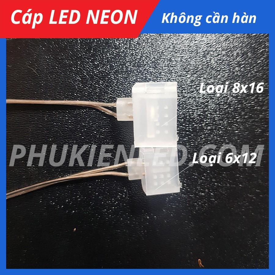 Đầu kết nối Led Neon không cần hàn chỉ cần ghim vô dây led neon