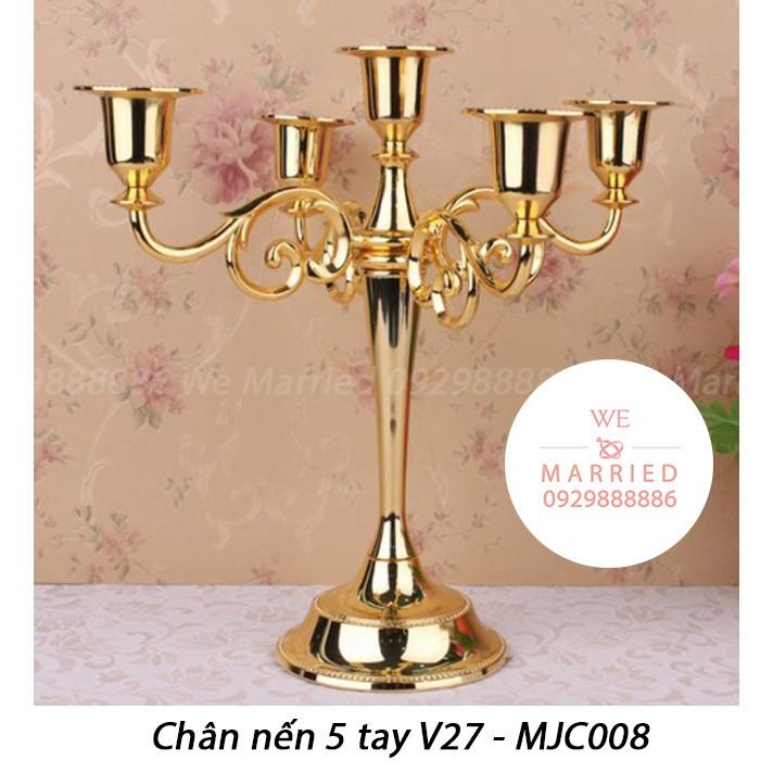 Chân Nến 5 Tay 27cm