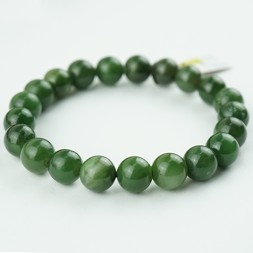 Vòng tay đá ngọc bích Nephrite tự nhiên 8 li 21 hạt