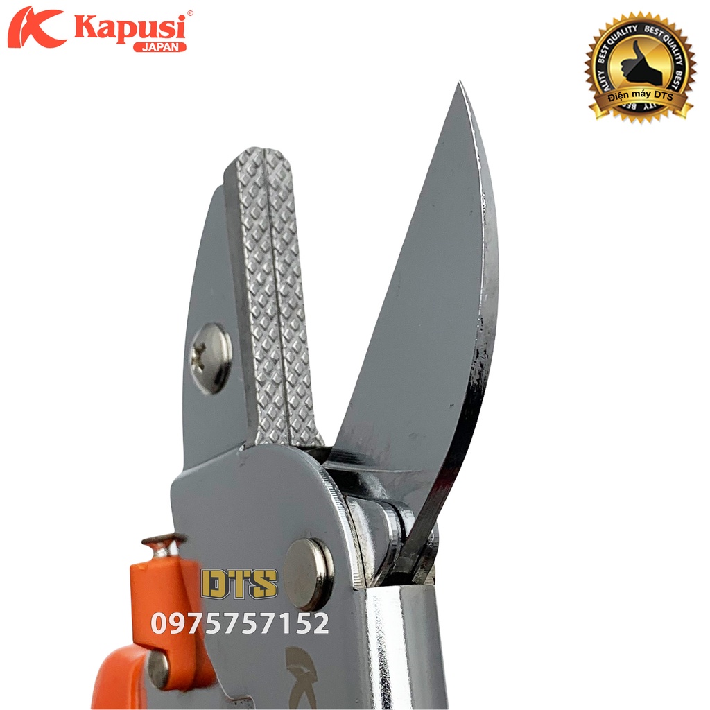 Kéo cắt cành cộng lực Nhật Kapusi JAPAN 8 inch/ 200mm, đa năng cắt cành to thép SK5 siêu sắc, độ bền vượt trội