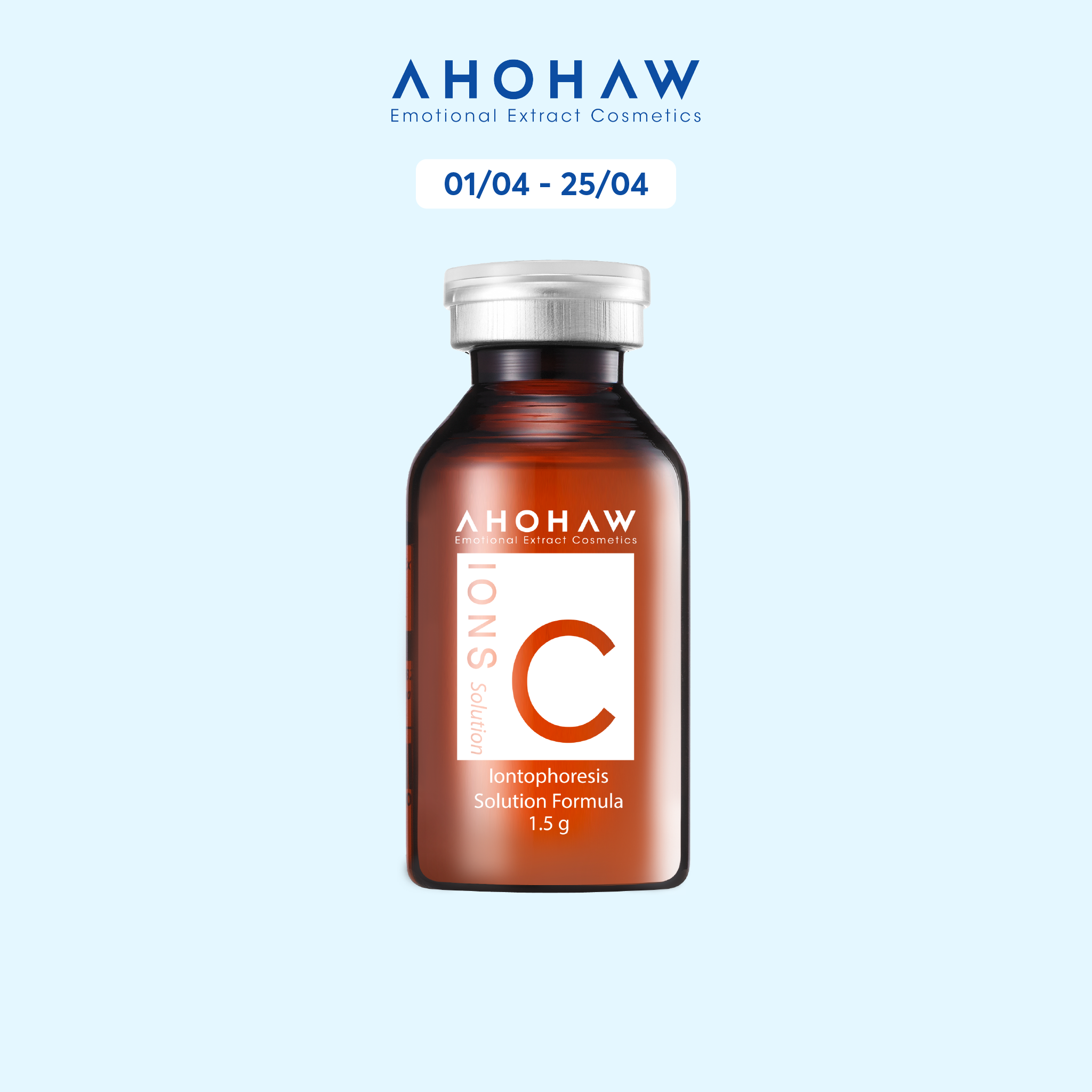 Hộp 20 Chai Bột Vitamin C Cao Cấp Ahohaw Ion C Solution - Hàng Chính Hãng