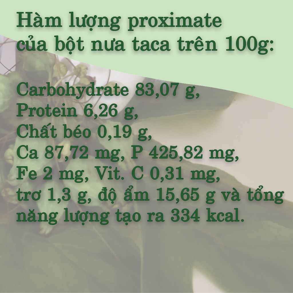 [1KG] Bột nưa nguyên chất, giúp thanh mát cơ thể, tốt cho sức khỏe, sản phẩm từ chương trình OCOP, hộ kinh doanh Bột Nưa Tacca