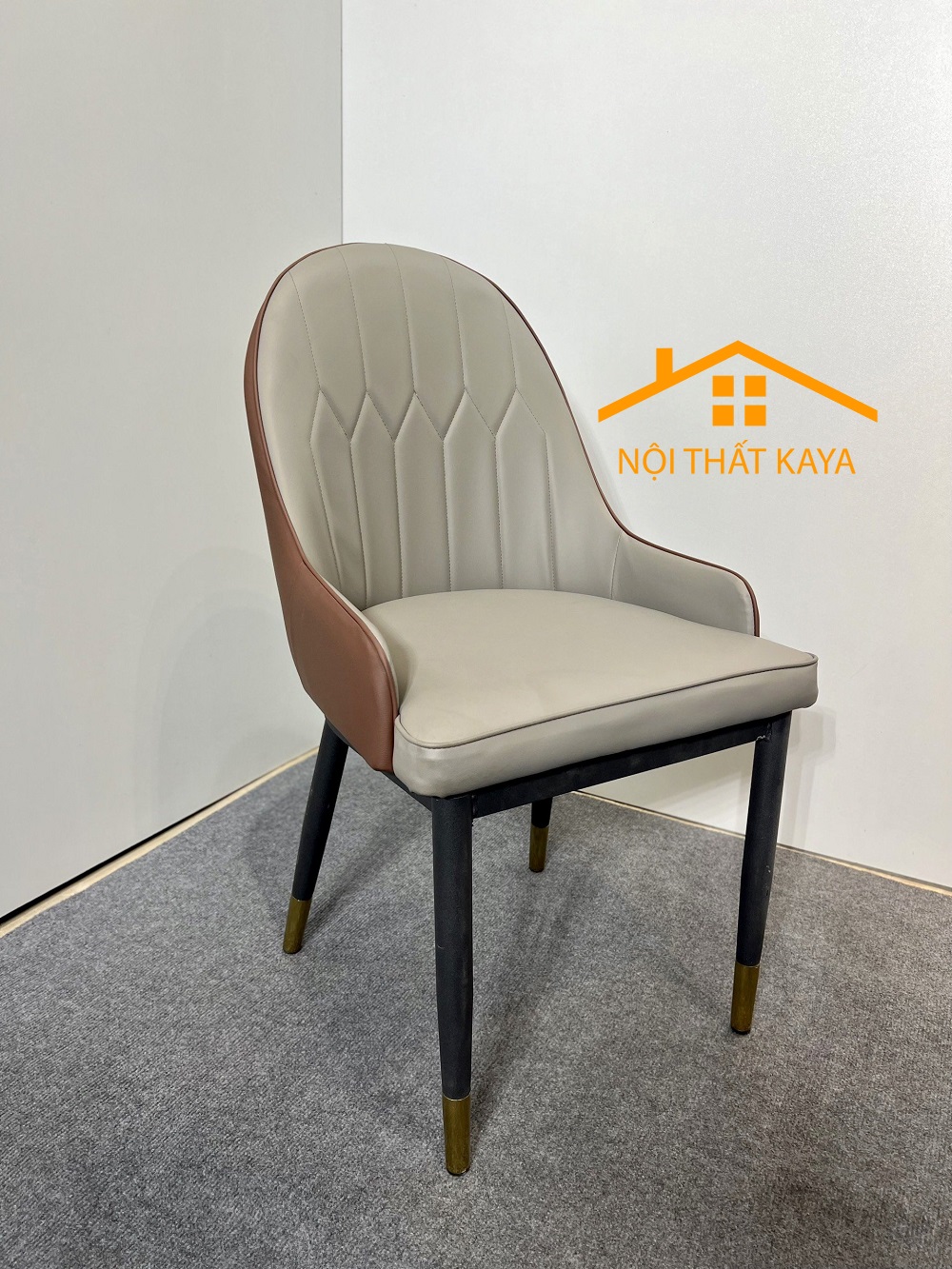 Ghế Hera Tay Nhập Khẩu Bọc Da Microfiber Cao Cấp - Khung và chân ghế bằng Thép Carbon sơn tĩnh điện chống rỉ sét KY-GH18S
