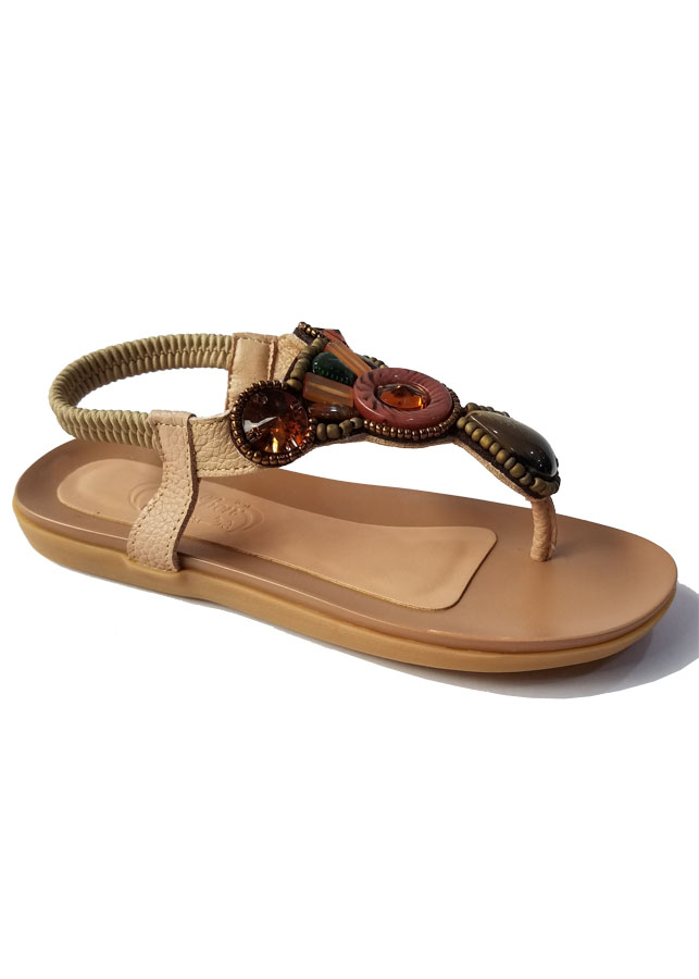 Hình ảnh Giày sandal nữ kẹp da bò thật cao cấp BIGGBEN SDN65