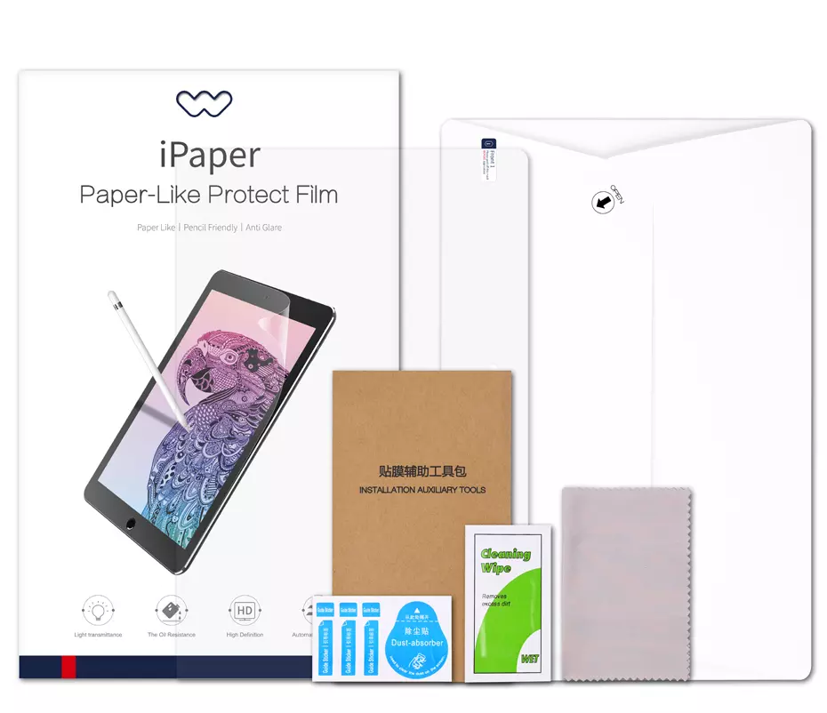 Dán màn hình iPad Pro 12.9&quot; Chống Vân Tay Tạo Cảm Giác Như Vẽ Trên Giấy WIWU IPAPER LIKE PROTECT FILM - Hàng chính hãng