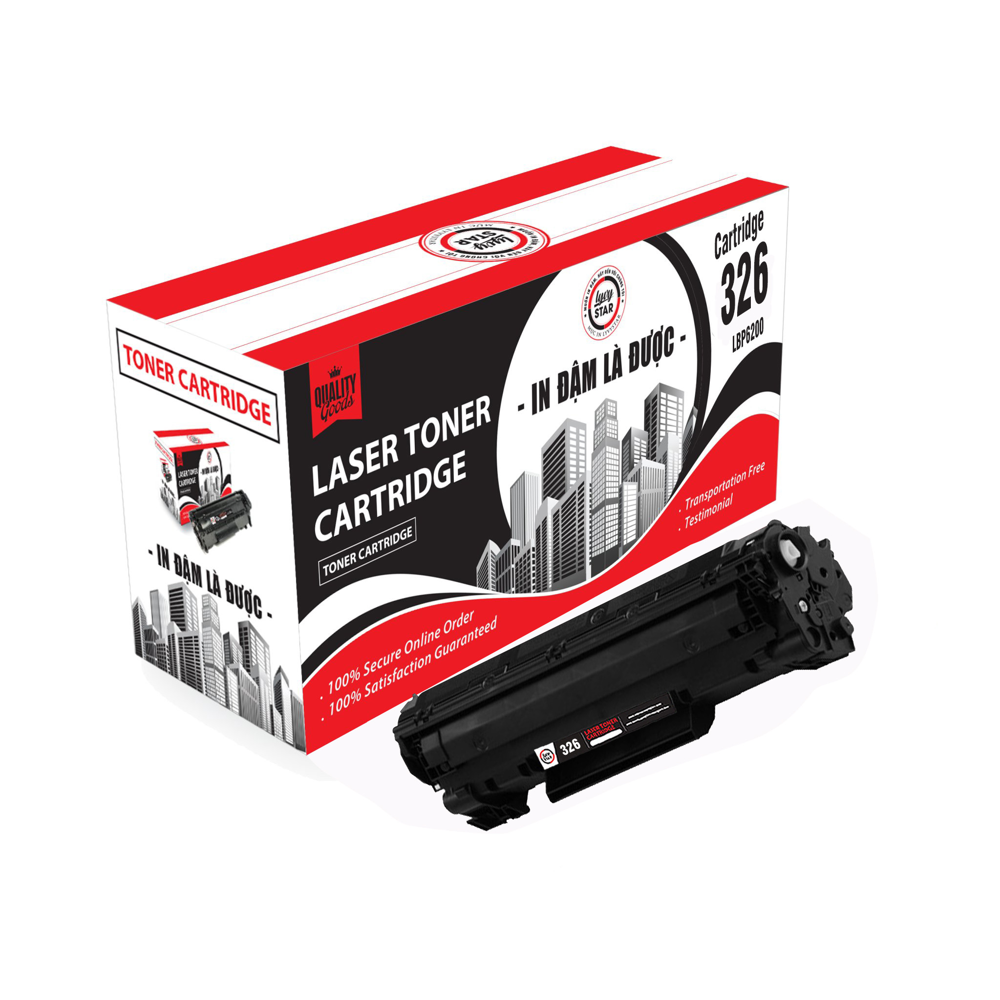 Hộp mực in Lyvystar 326 (toner cartridge 326) sử dụng máy in Canon LBP 6200D - Hàng chính hãng