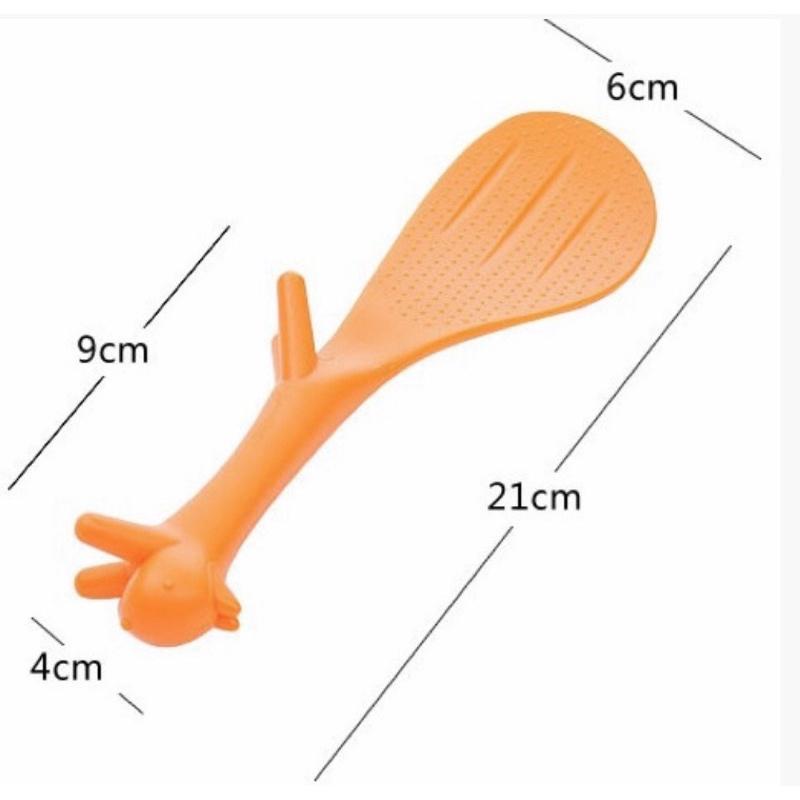 Muôi muỗng xới xơm tự đứng hình SÓC siêu cưng - Vá múc cơm nhựa lúa mạch chống dính chịu nhiệt cao an toàn