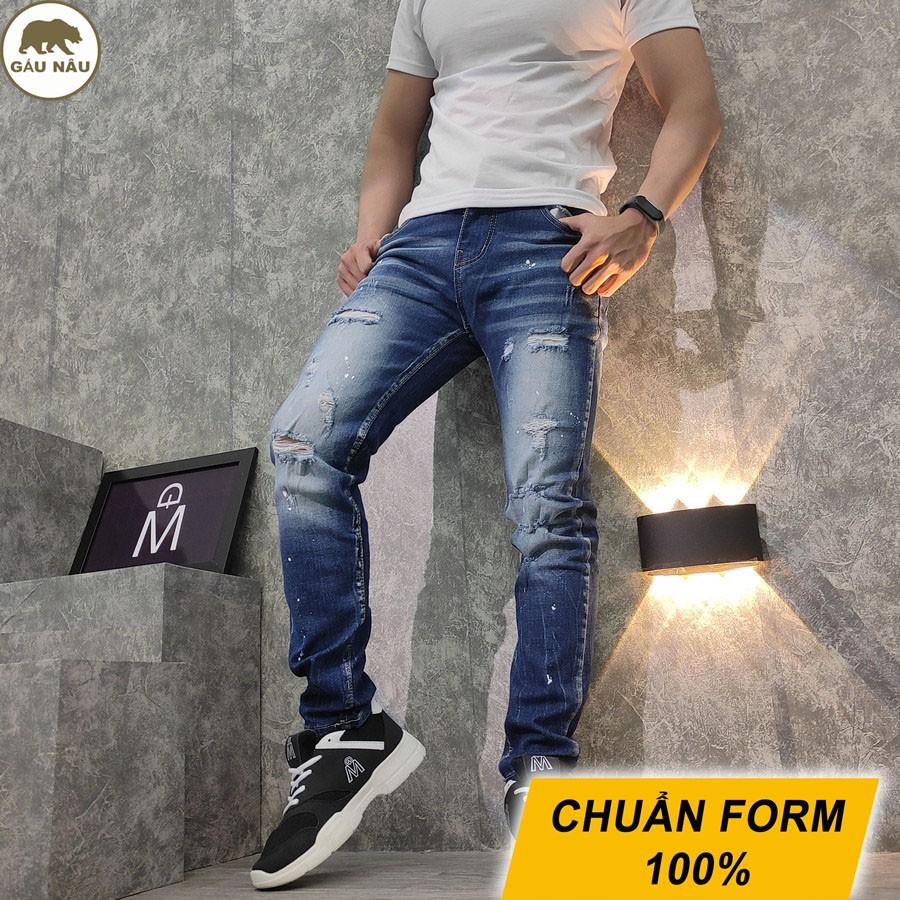 Quần jean nam GN801 co giãn đẹp màu chuẩn Gấu Nâu