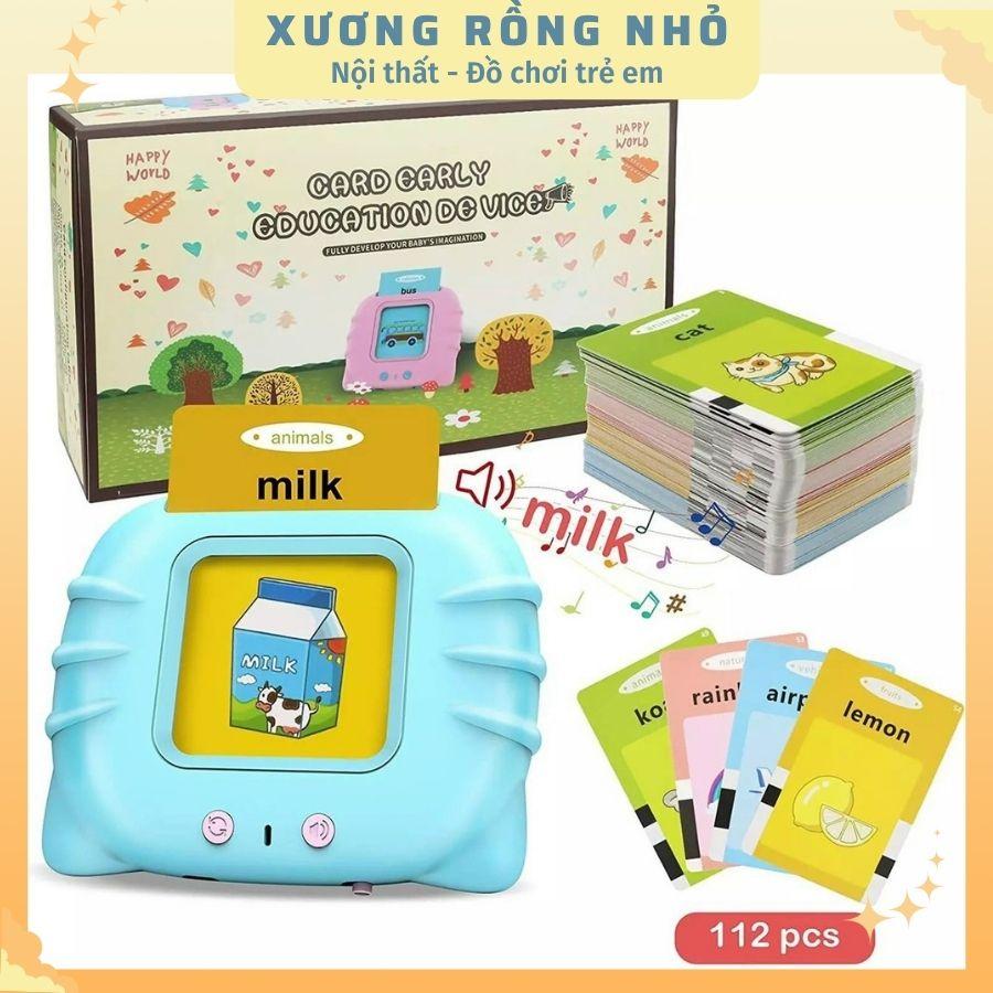 Máy đọc thẻ song ngữ Anh Việt flashcard 255 thẻ 510 từ vựng và 12 chủ đề 