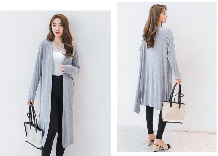 Áo khoác mỏng, áo cardigan nữ vải thun mềm xẻ tà AK10