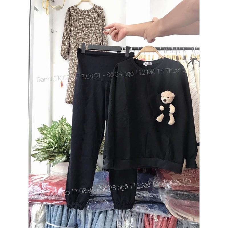 Quần nỉ bầu dáng bom co chun