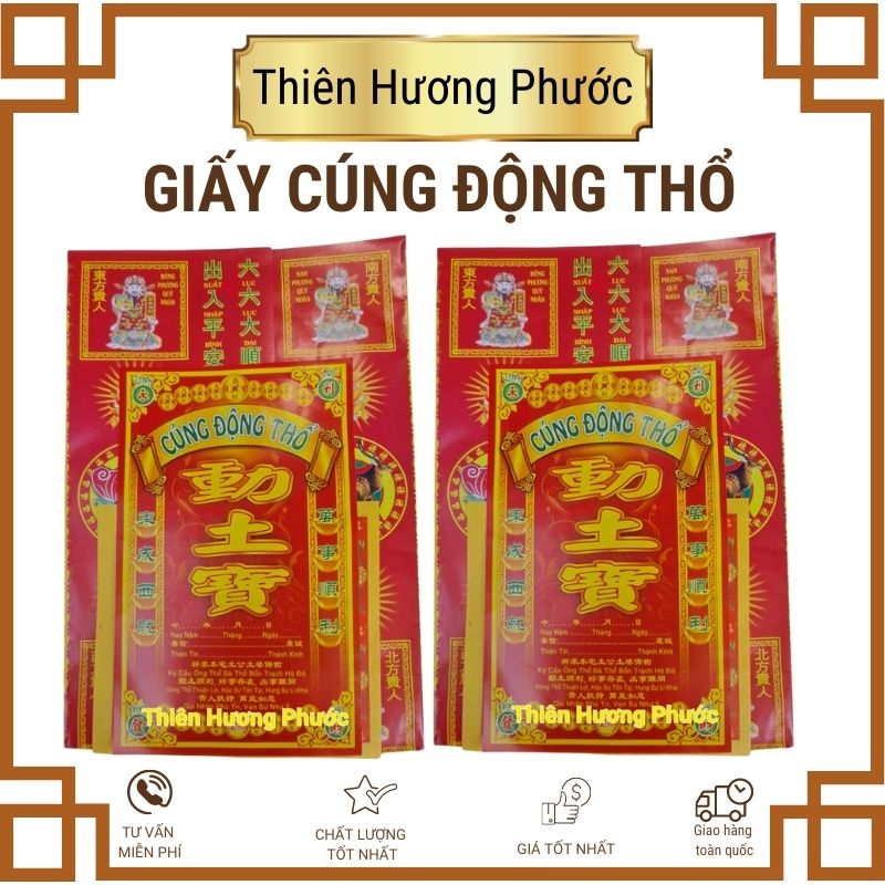 Giấy cúng động thổ cao cấp