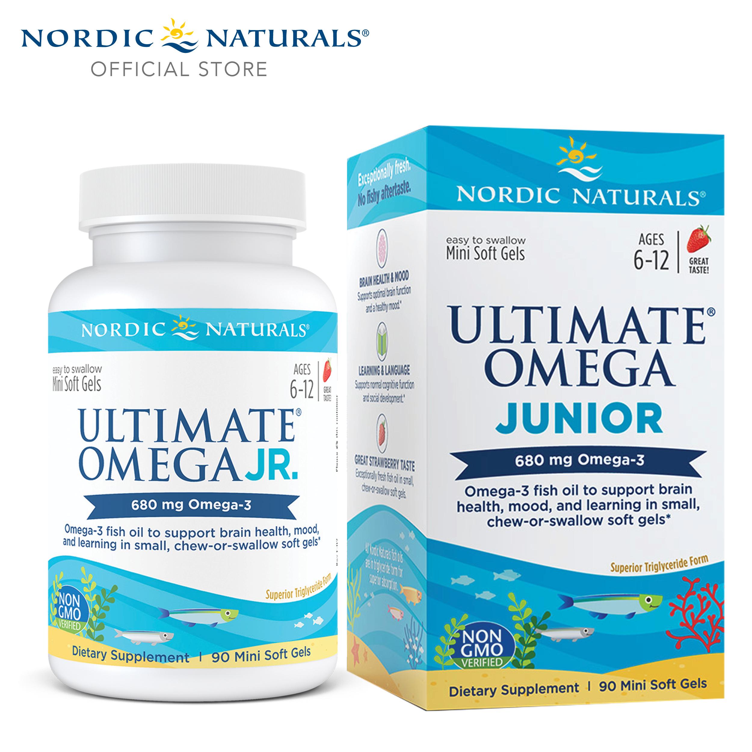 Kẹo nhai Omega-3 cho trẻ từ 6-12 tuổi giúp hoàn thiện trí não, thị lực và sức khỏe toàn diện Ultimate Omega Junior - 90 viên
