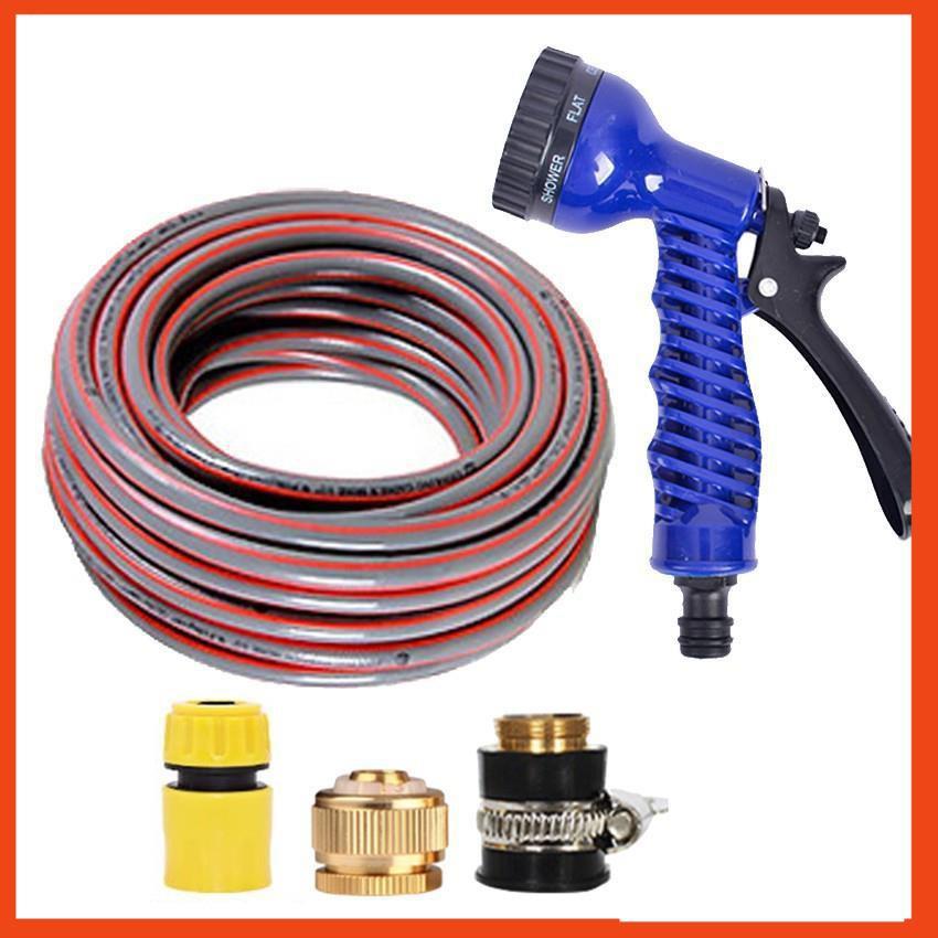 Bộ dây và vòi xịt tăng áp lực nước,rửa xe, tưới cây 7-10m 206843