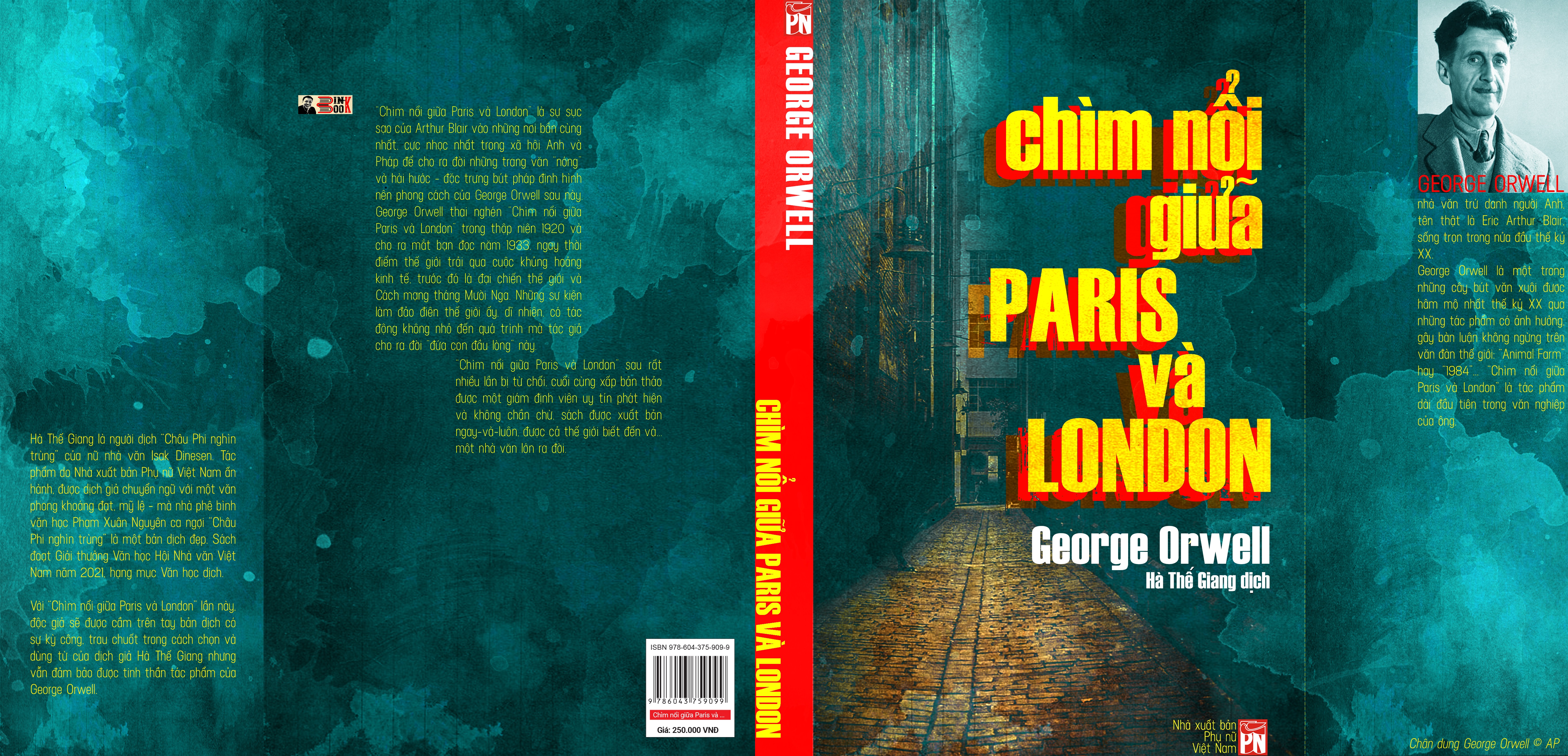 [Bìa cứng giới hạn 200c] (Dịch giả ký tặng) CHÌM NỔI GIỮA PARIS VÀ LONDON - George Orwell - Hà Thế Giang dịch – Nxb phụ nữ Việt Nam