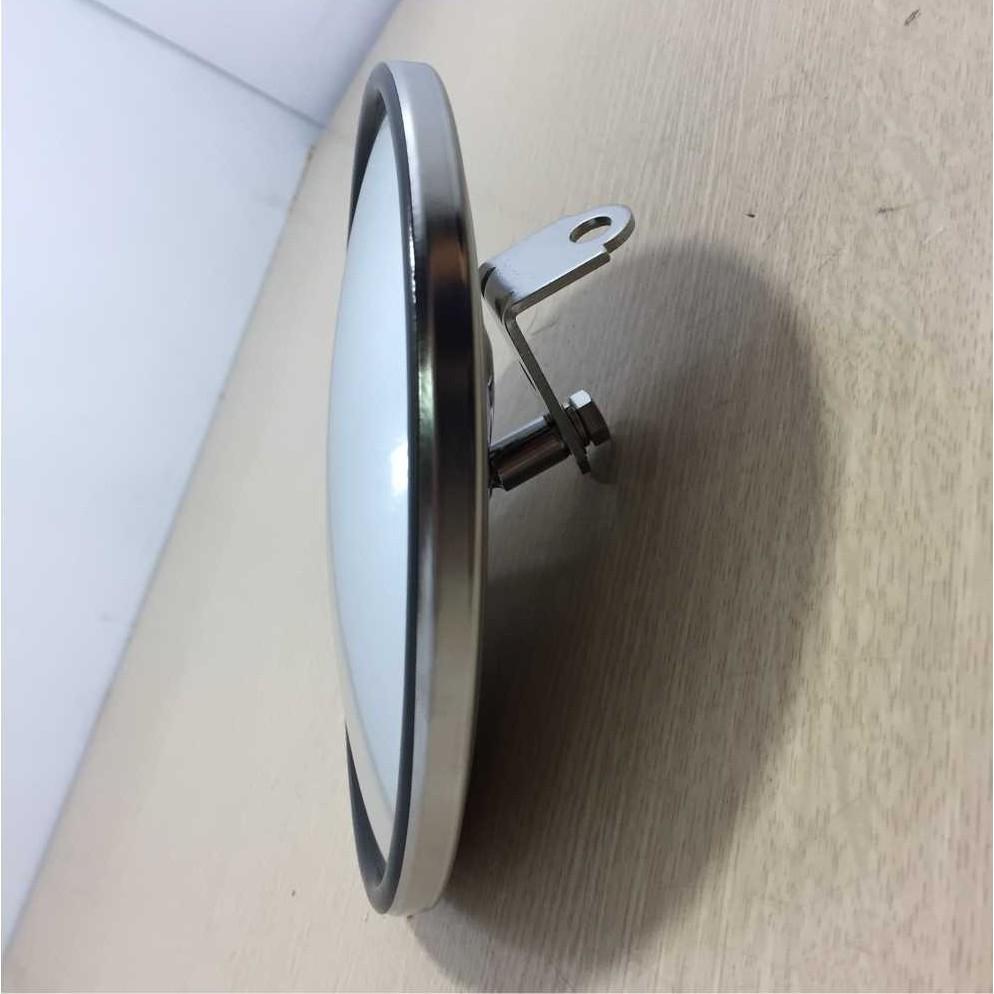 Gương chiếu hậu -SL981 bắt táo chính giữa, gương tròn kích thước 207mm, vỏ bao bằng inox