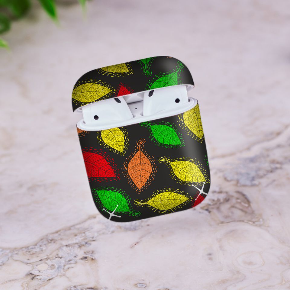 Miếng dán skin chống bẩn cho tai nghe AirPods in hình thiết kế - atk211 (bản không dây 1 và 2