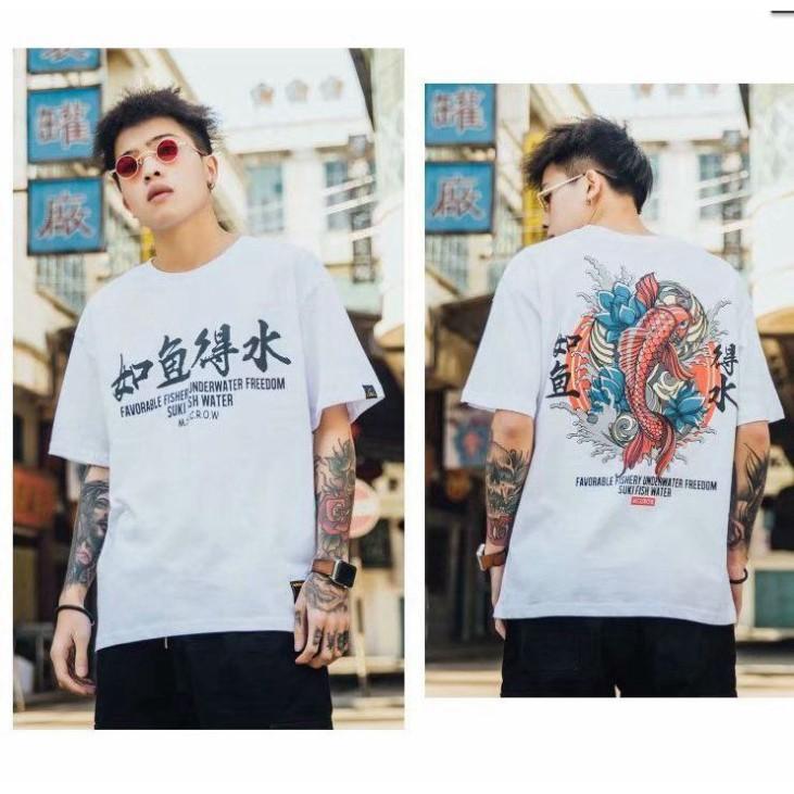 ÁO THUN, ÁO PHÔNG TAY LỠ UNISEX CÁ CHÉP M18 KIWI SHOP chip SHOP