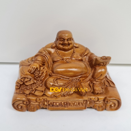 Tượng xe,Tượng gỗ Phật Di Lặc để taplo ô tô hoặc bàn làm việc