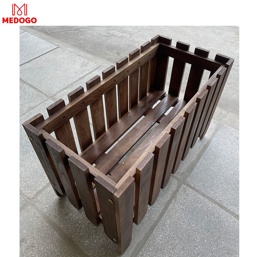Chậu gỗ trồng cây Medogo, hoa, chậu chữ nhật trồng cây ban công-03