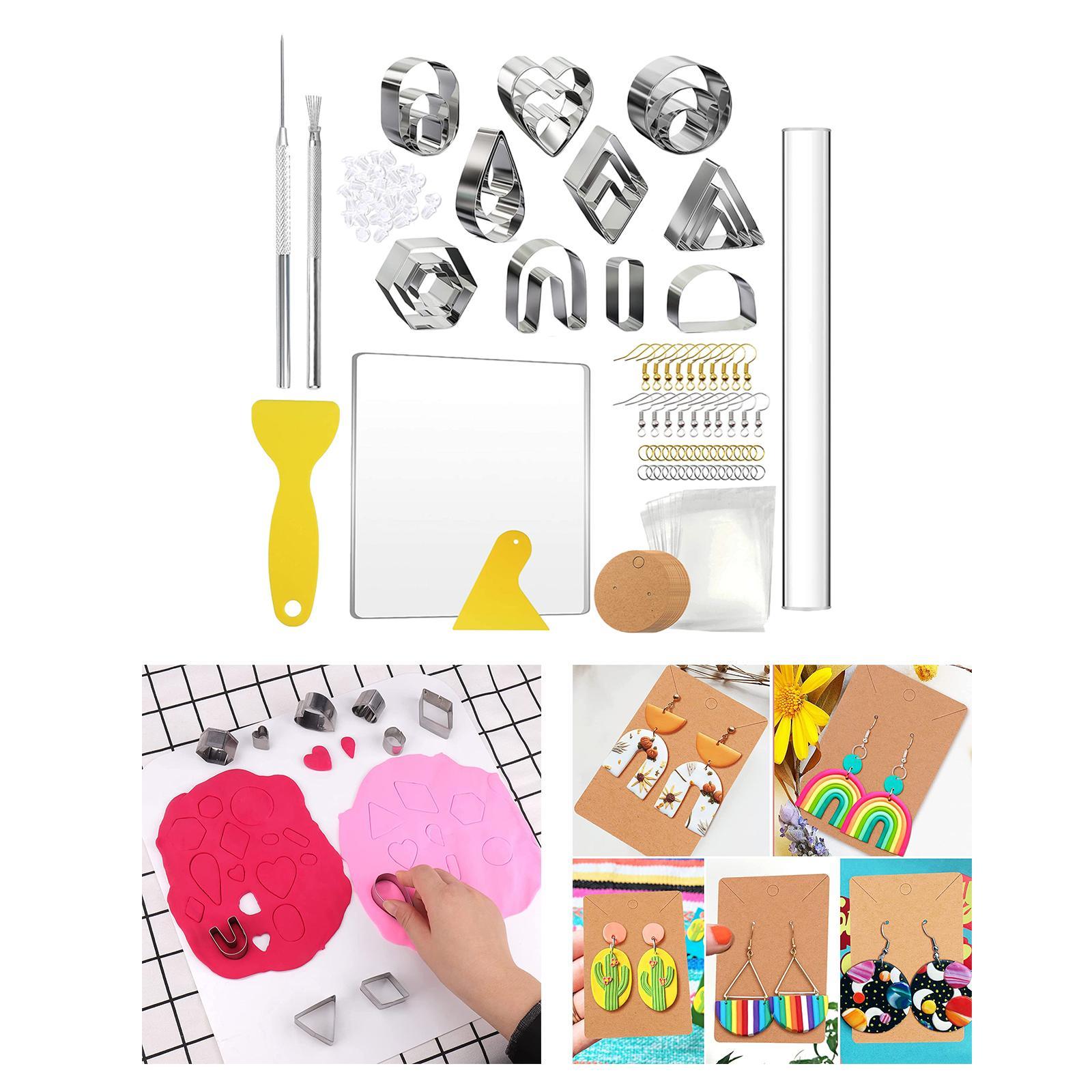 2 Set Polymer Clay Cutters Clay Earring Cutters for DIY Clay Jewelry Tools