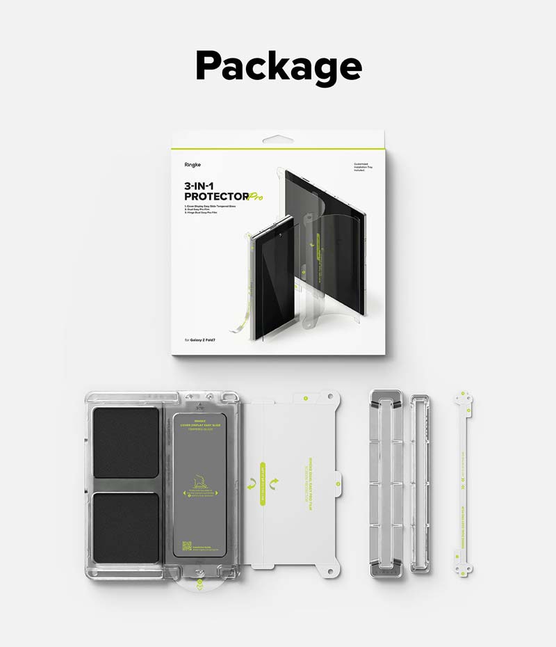 Bộ dán màn hình cho Samsung Galaxy Z Fold 7 RINGKE 3-in-1 Protector Pro - Hàng Chính Hãng