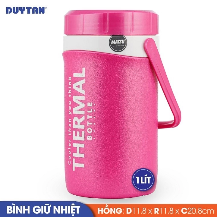 Bình giữ nhiệt nhựa Duy Tân Matsu 1 lít (11.8 x 11.8 x 20.8 cm) - 35308 - Giao màu ngẫu nhiên - Hàng chính hãng