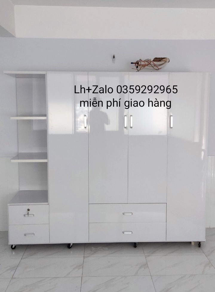 Tủ nhựa đài Loan 4 cánh 1 kệ