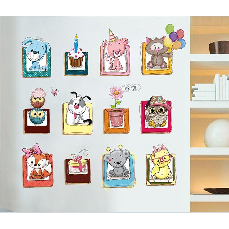 Decal trang trí tường Khung Tranh vui nhộn cho Bé