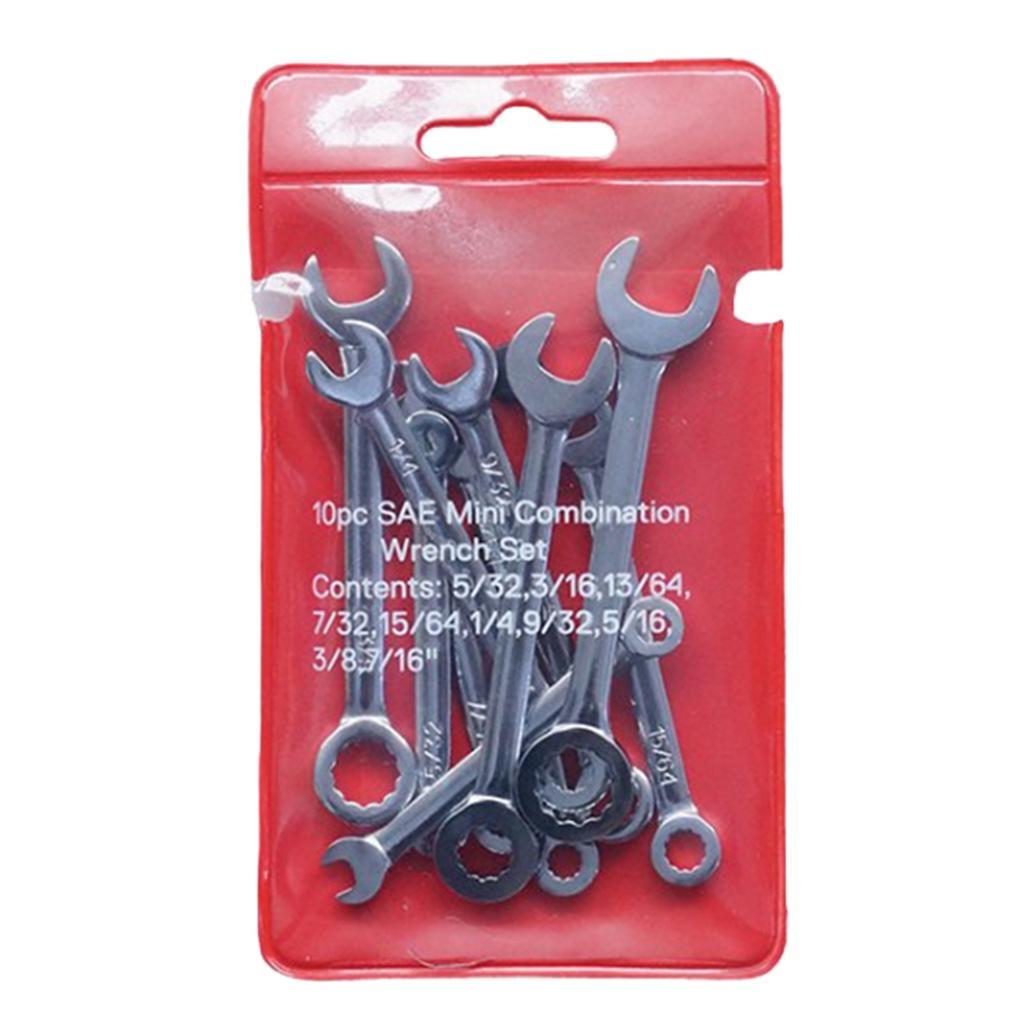 20 Pieces Mini Polished Ratchet Combination Spanner Wrench Set Flexible Head