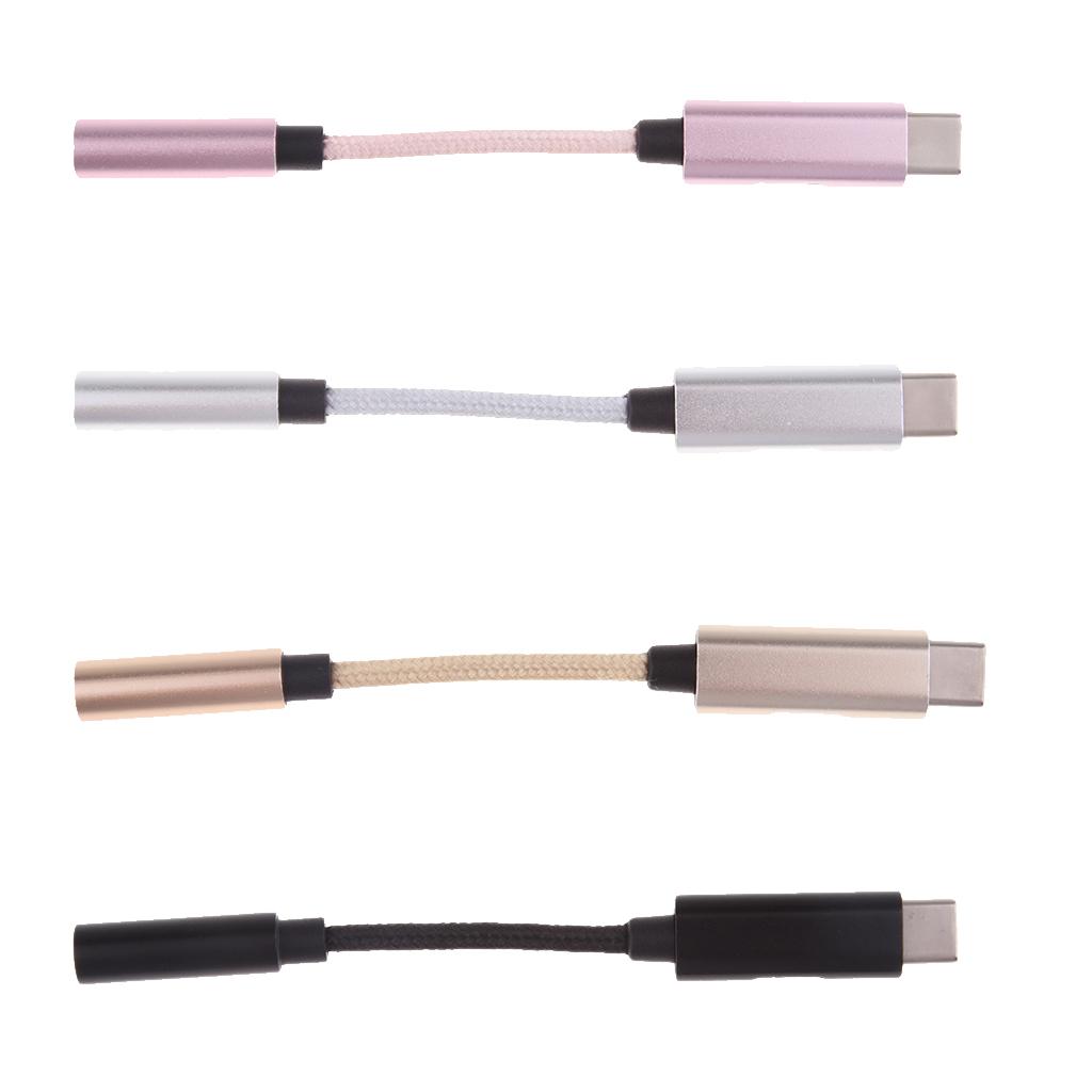 2 in 1 USB Type C Cable Fast Charge to 3.5mm Audio Headphone Adapter Converter Supports Audio and Charging for Motorola MotoZ, Letv