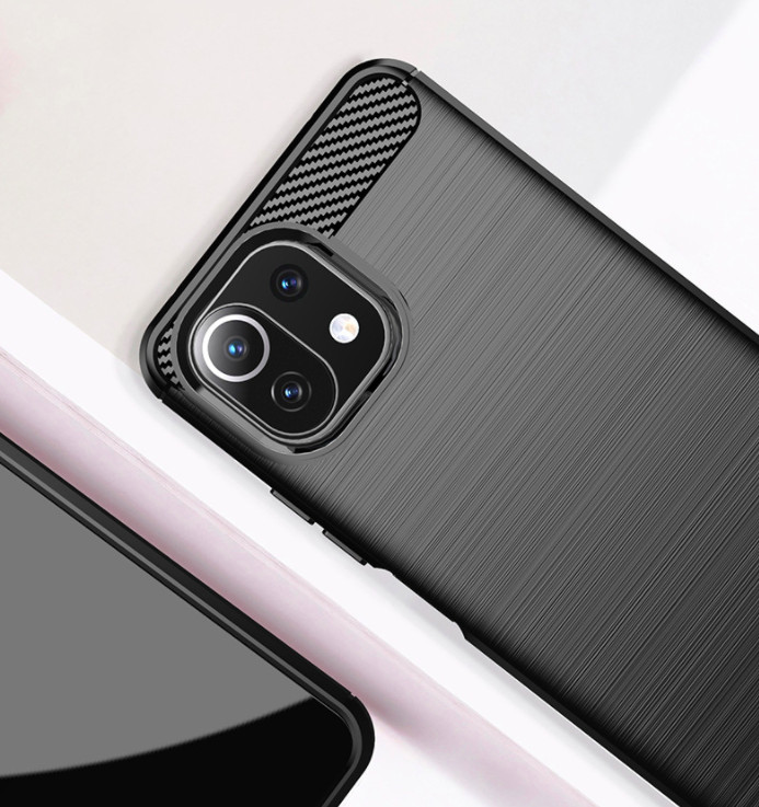 Ốp lưng chống sốc Vân Sợi Carbon cho Xiaomi Mi 11 Lite - Hàng nhập khẩu