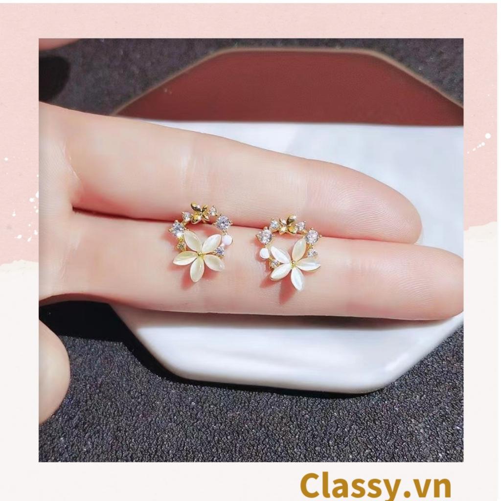 Khuyên tai Bông tai Hoa tai Classy hoa kiểu dáng độc đáo dễ thương PK1605