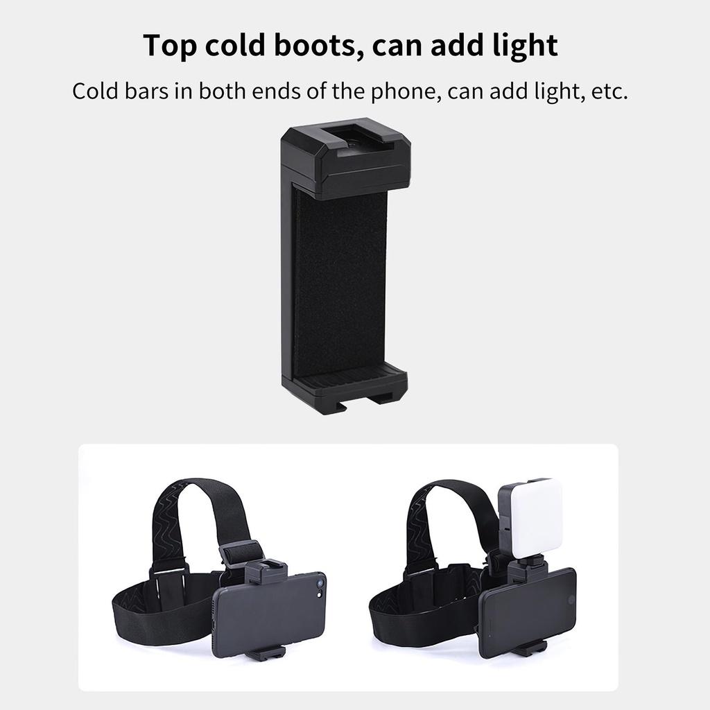 Head-mounted Strap High Elasticity First-Person View Shooting Bracket Easy to Wear Smartphone Head Strap Anti-slip ELEN