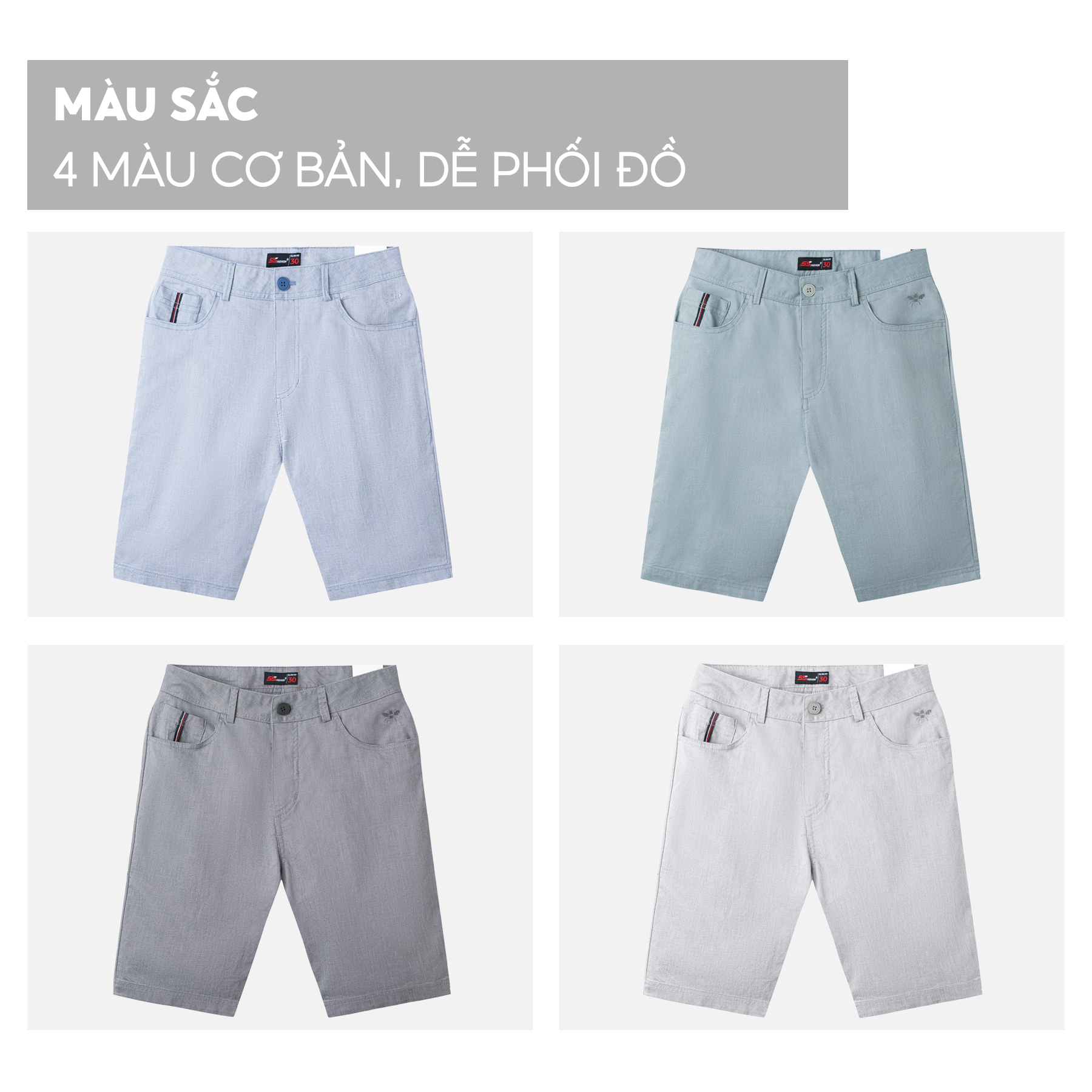 Quần Short Kaki Nam 5S BEE, Chất Cotton Kaki Mềm Mịn, Thoáng Khí, Giữ Phom, Thiết Kế Basic, Màu Sắc Trẻ Trung (QSK23005)