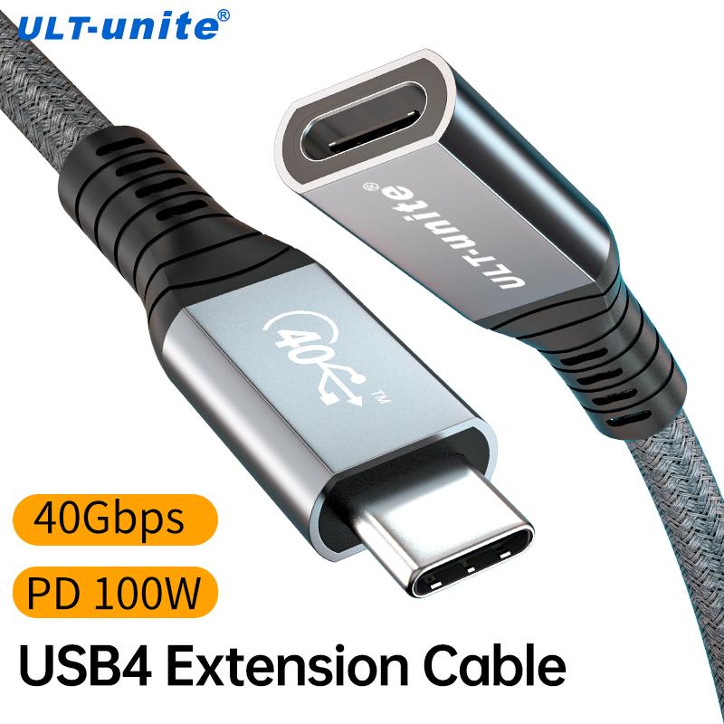 Ult-Unite Thunderbolt 4 USB C mở rộng Cáp USB4 mở rộng cáp dữ liệu 40Gbps 8K@60Hz PD 5A/100W Type-C Data cho MacBook Pro Color: USB4 Mext