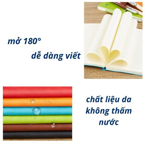 Sổ tay ghi chép A5 bìa da có kèm bút bi HEETON A25862