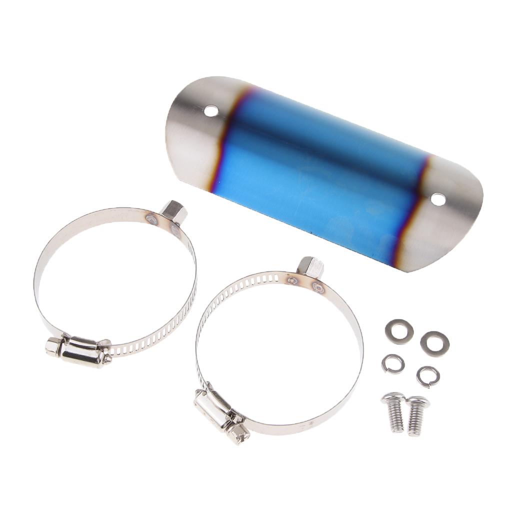 UNIVERSAL MOTORCYCLE EXHAUST MUFFLER PIPE HEAT SHIELD COVER HEEL GUARD DIRT BIKE