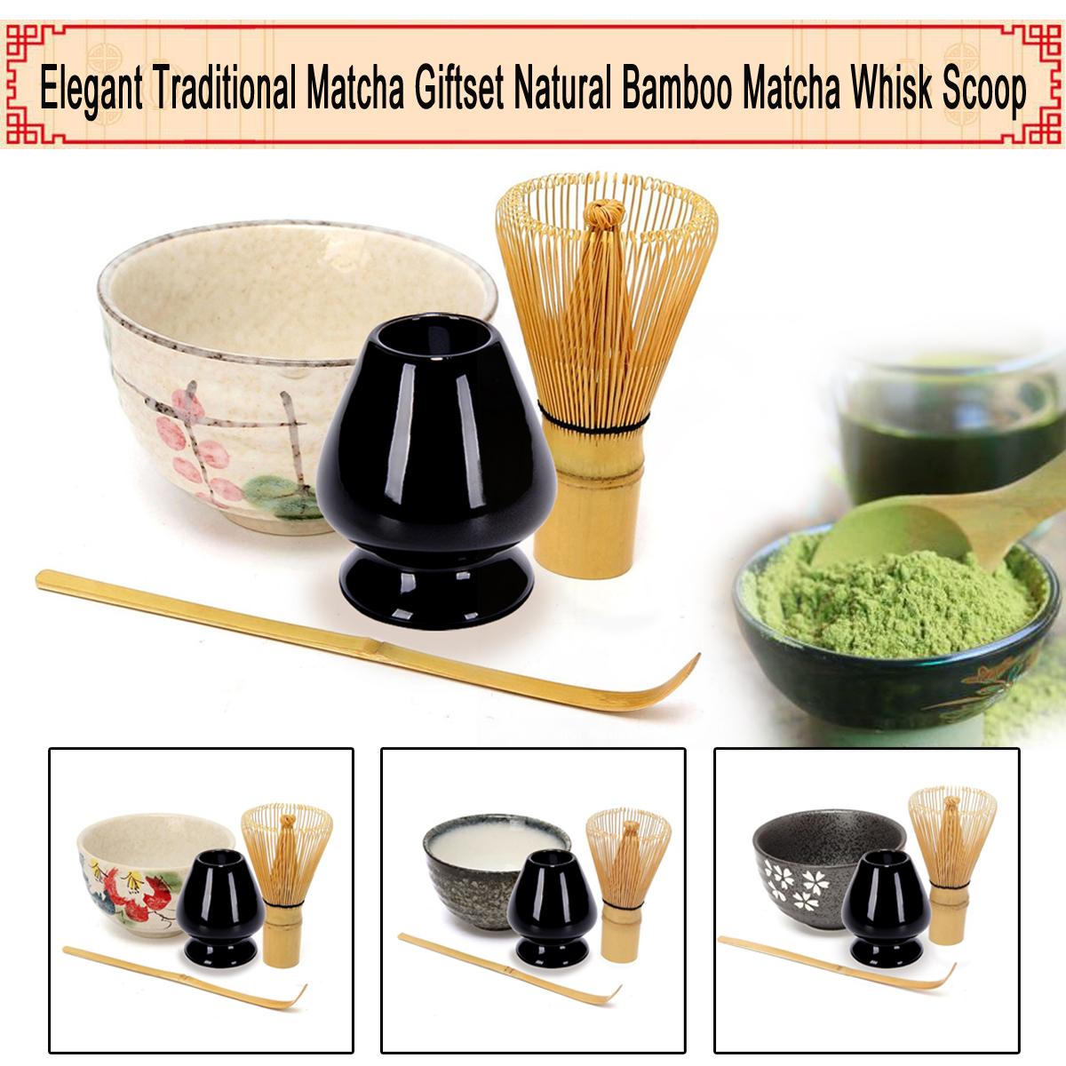 Trà Dịch Vụ Tre Thiên Nhiên Trà Xanh Matcha Đánh Muỗng Sứ Bộ Nhật Bản Teaware Lễ