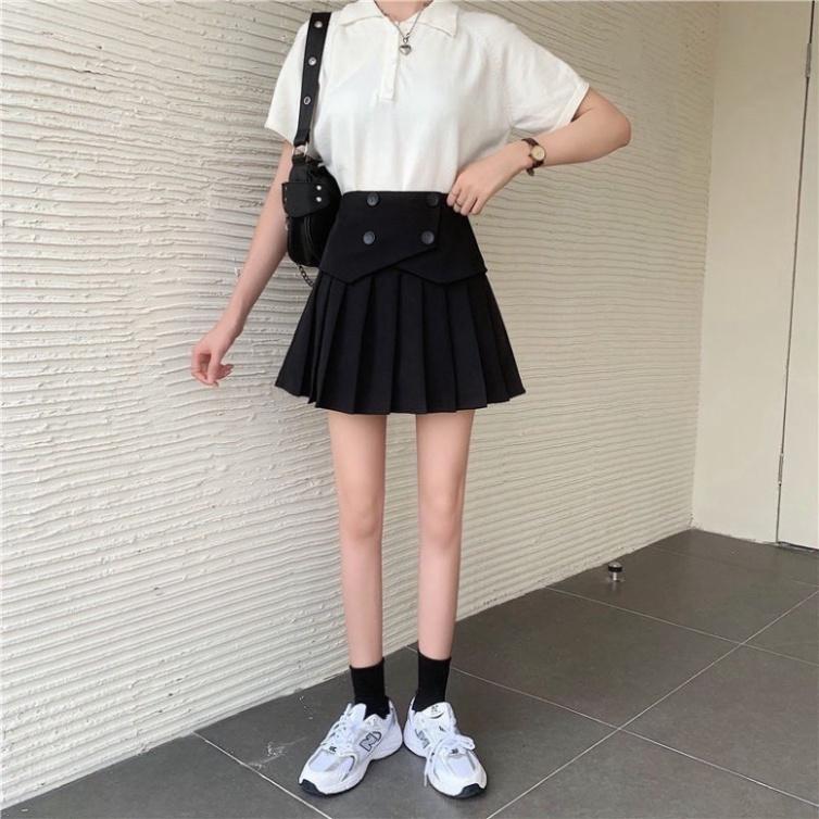 Chân váy xếp ly 4 khuy