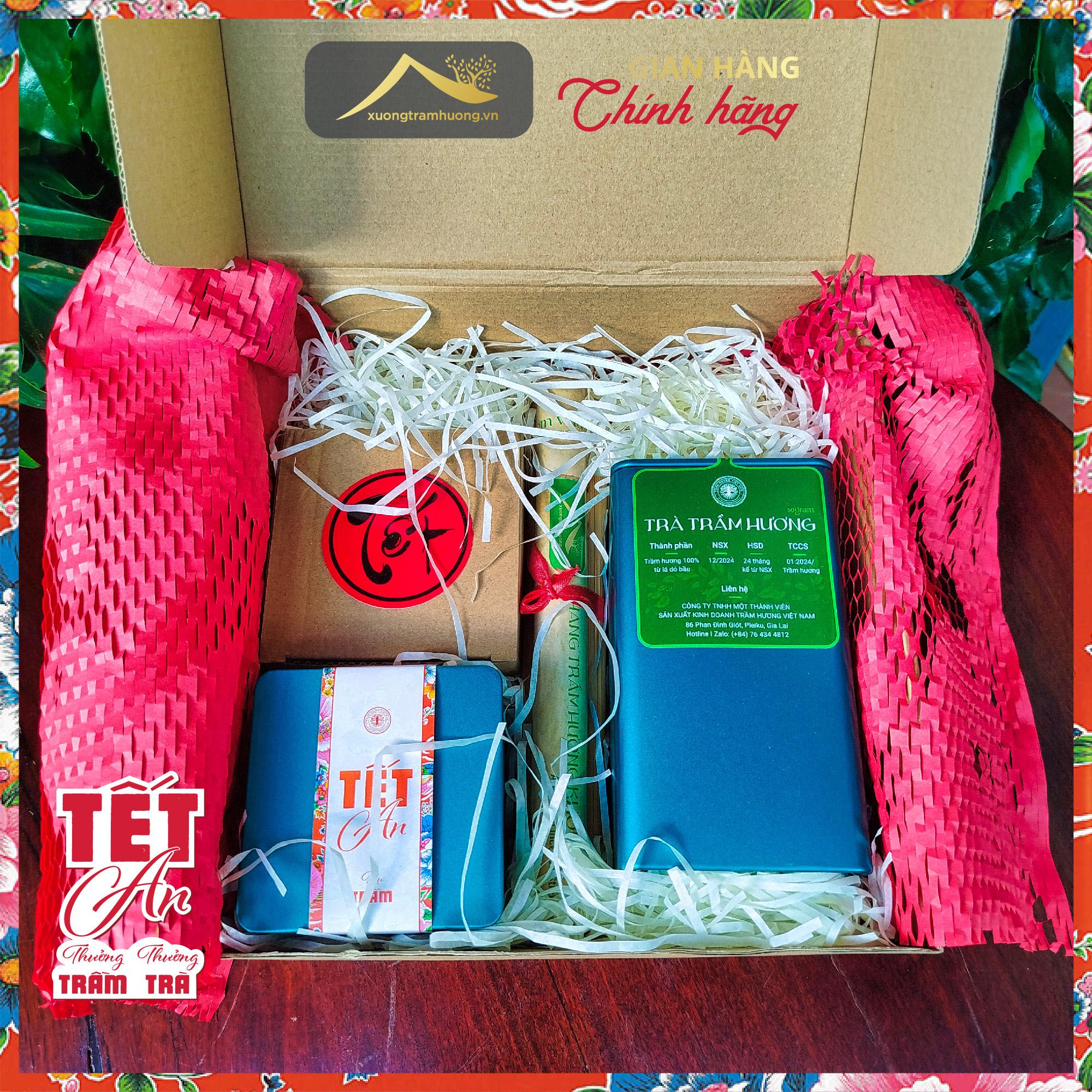Bộ Sản Phẩm Tết An Xưởng Trầm  Hương Thưởng Trầm Thưởng Trà Quà Tặng Đối Tác Doanh Nghiệp Lễ Tết
