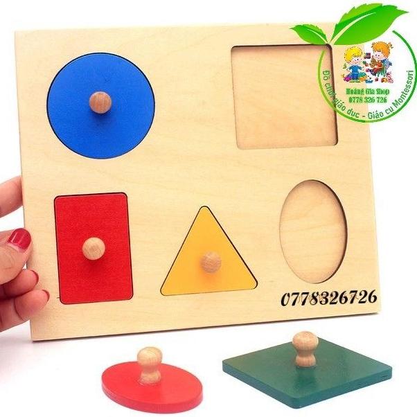 Bảng ghép núm 5 dạng hình học