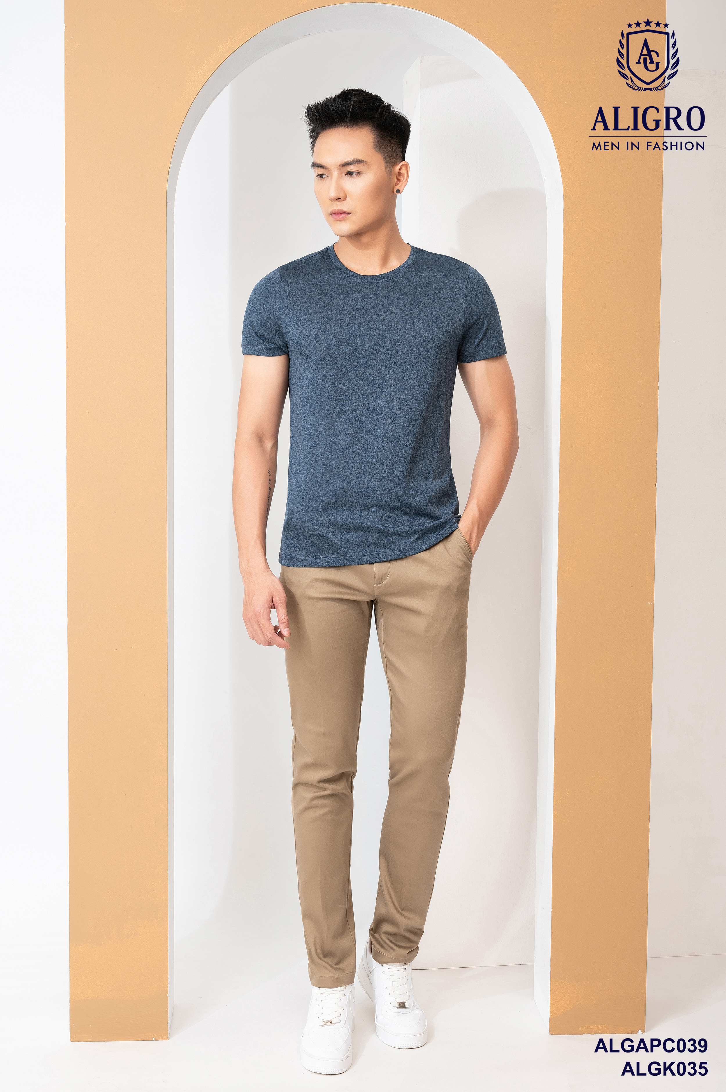 Áo phông nam cổ tròn ALIGRO ALGAPC039
