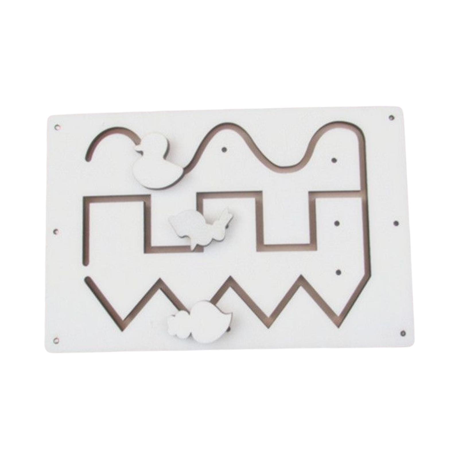 Unpainted Busy Board Slide Track ,Motor Skill Indoor Play Montessori Early Educational, slide Track Sensory Board Parts, for Game Gifts