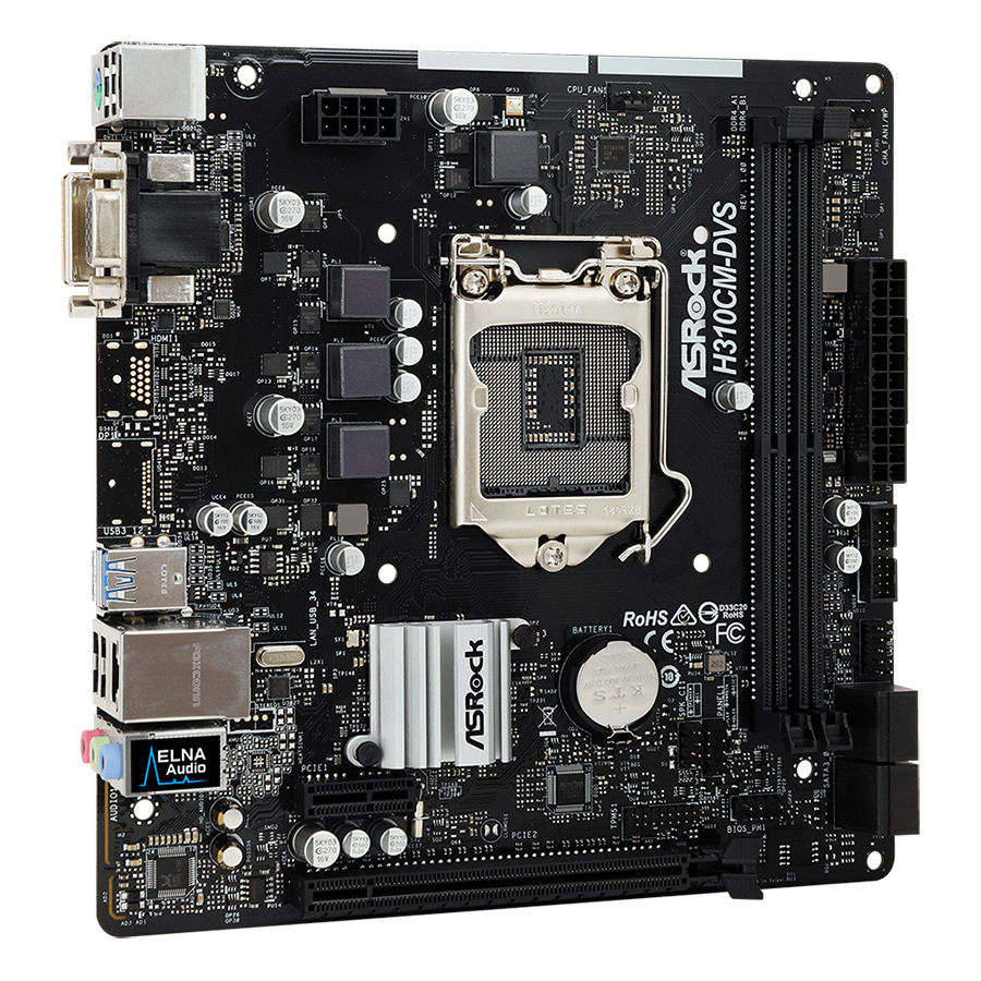 Bo Mạch Chủ Mainboard ASRock H310CM-DVS Socket 1151 - Hàng Chính Hãng