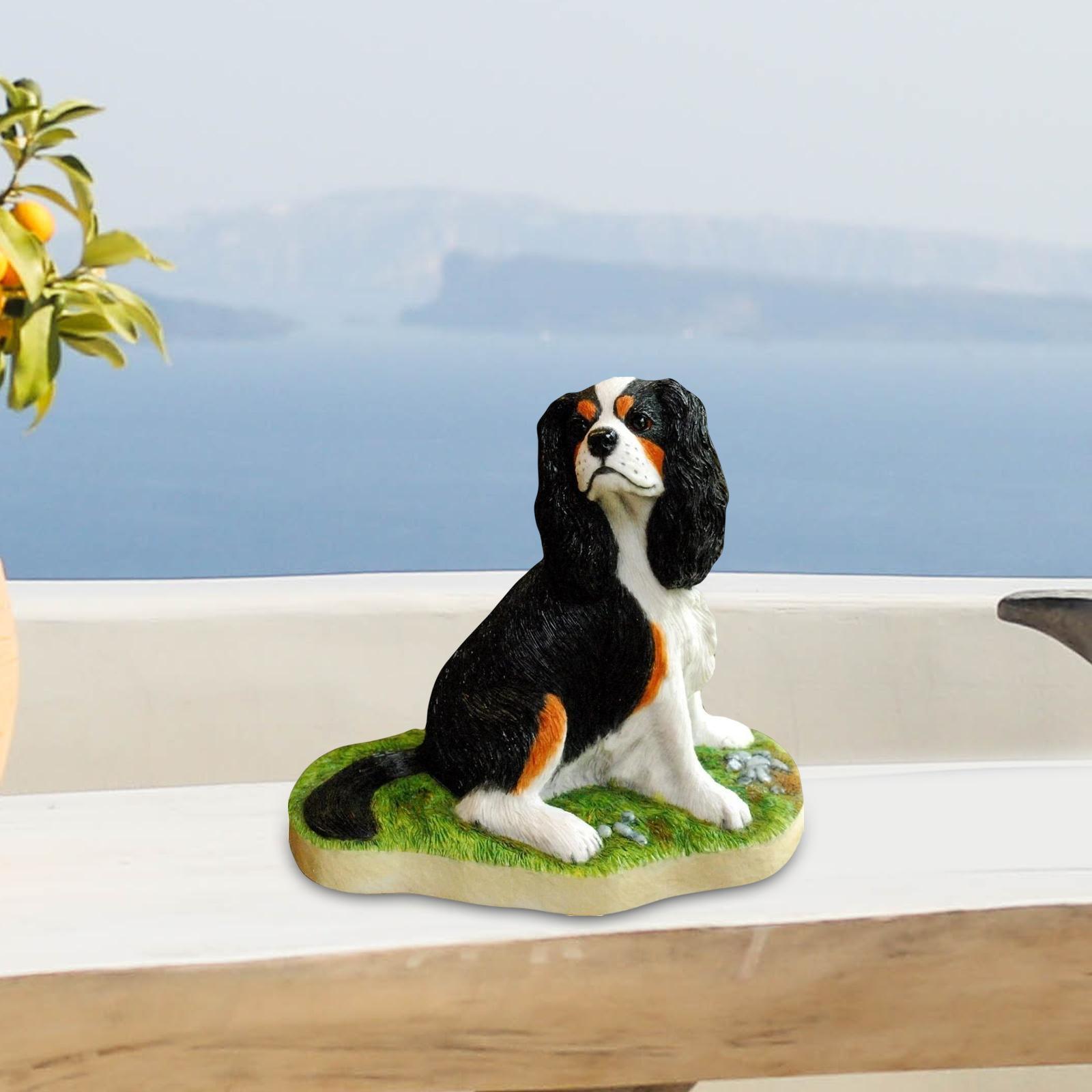 Adorable  Dog Statue Figurine for Park Patio