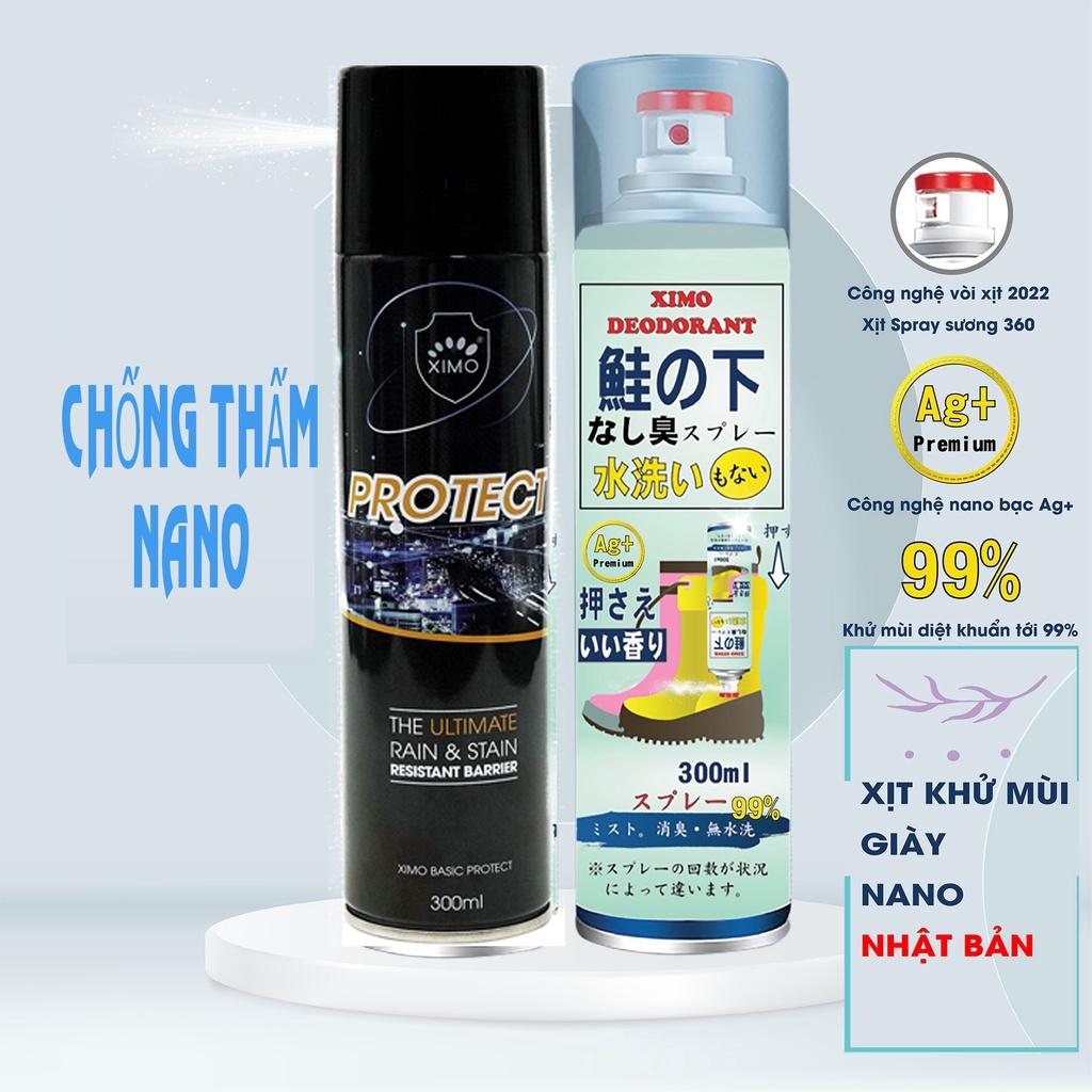 GIÁ SỐC Combo Chai Xịt Nano Chống thấm và Chai xịt khử mùi kháng khuẩn