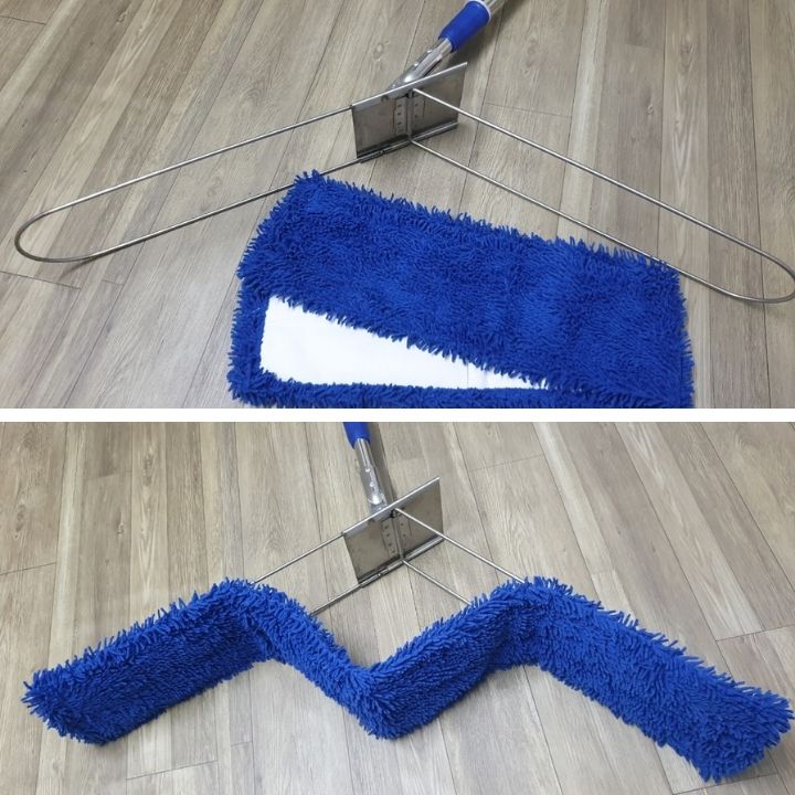 Cây lau nhà công nghiệp 80cm cây lau bẹ san hô sợi microfiber siêu sạch lau trường học bệnh viện toà nhà khu công nghiệp